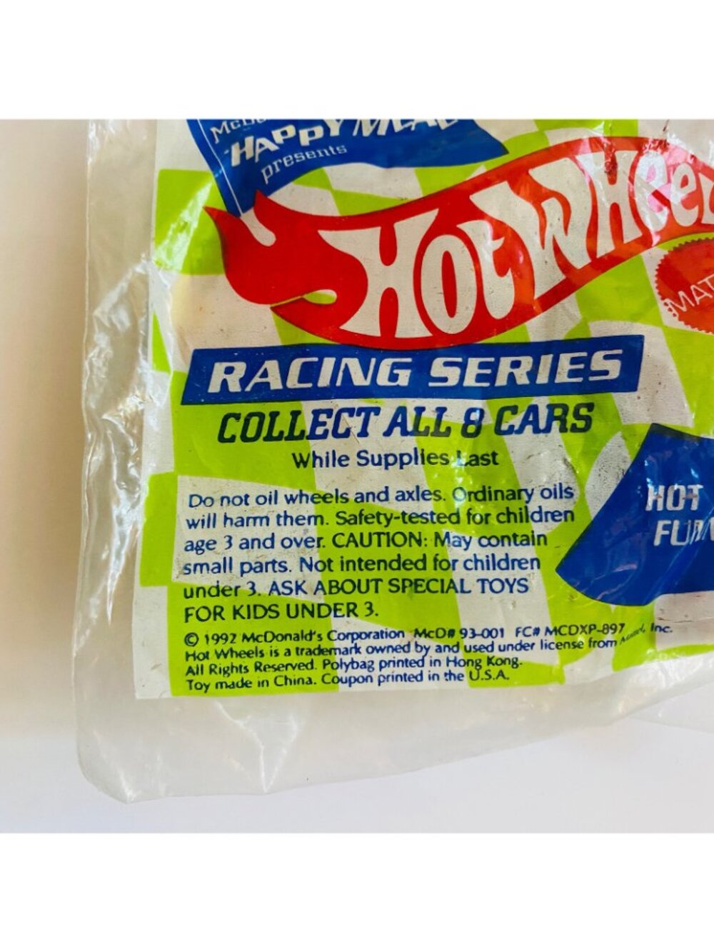 Hot Wheels McDonalds Happy Meal Racing Series Funny Car Sealed 1992 Collectible - Picture 5 of 11